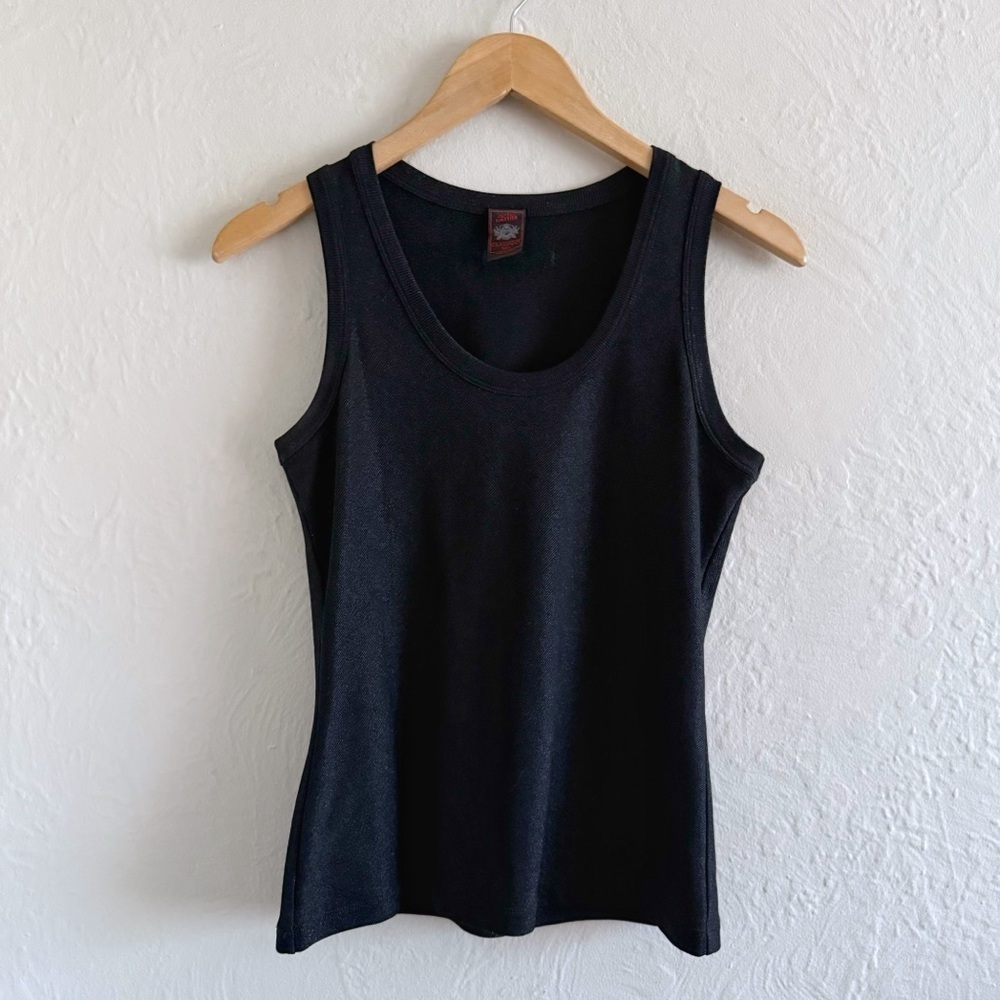 Vintage 90s Jean Paul Gaultier Black Tank Top Size 10